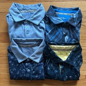 Lot of 4 Walter Hagen 11 Golf Polo Shirts Men’s Small Pattern Tequila Floral